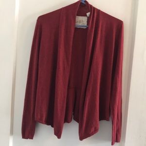 Open Angel of the North Red Cardigan Sz Small